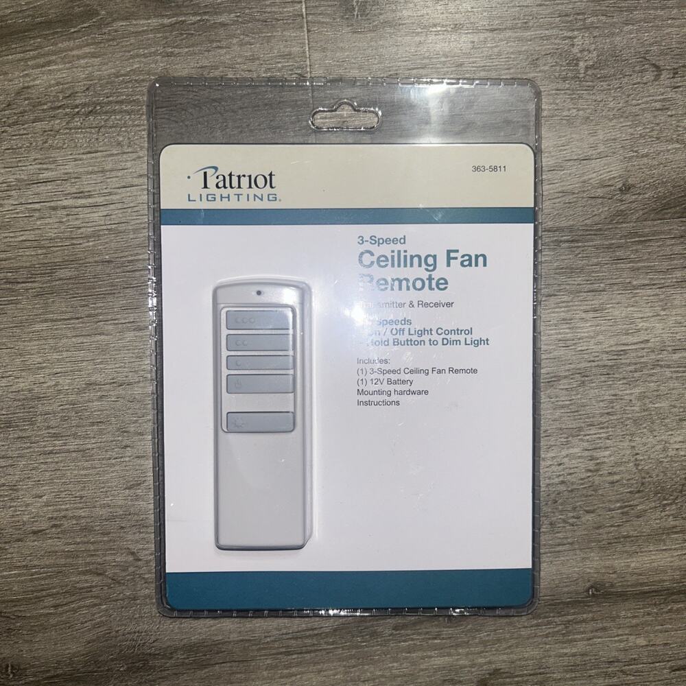 3 Speed Ceiling Fan Remote Control Transmitter + Receiver 363-5811 Patriot NEW